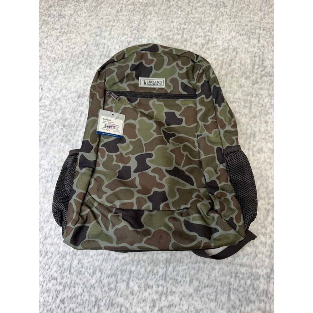 Local Boy Outfitters Duck Camo Backpack Green Brown L2100279 OSFA NWT